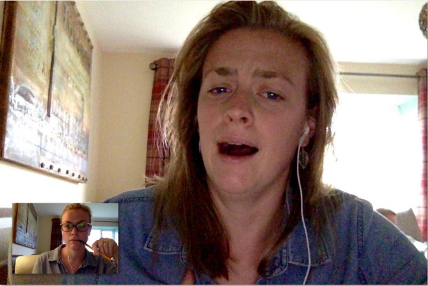 Facetiming oneself is a skill